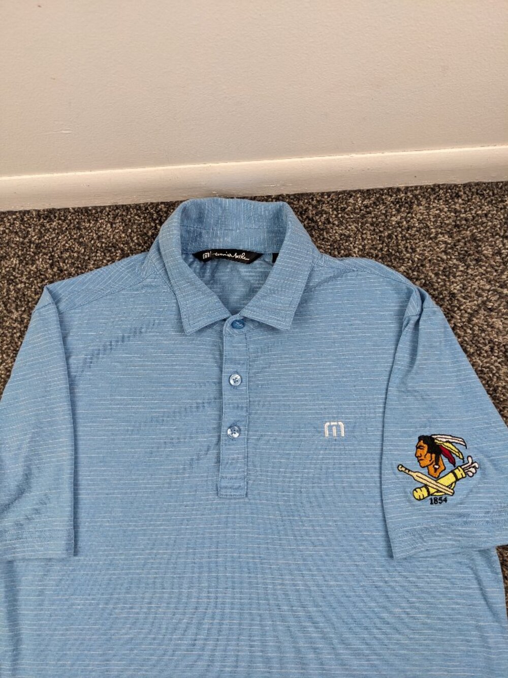 Philadelphia Cricket Club Polo Shirt Travis Mathew Performance Blue Mens Small